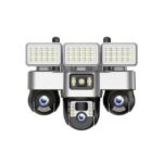 Triple lense 4G Solar CCTV Camera