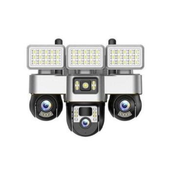 Triple lense 4G Solar CCTV Camera