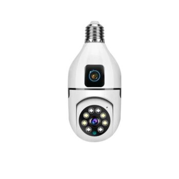 Dual Lens PTZ Bulb Camera 360°